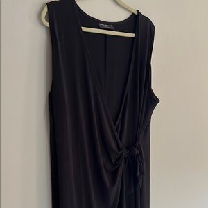 Lane Bryant Black Wrap Midi Dress size 22/24